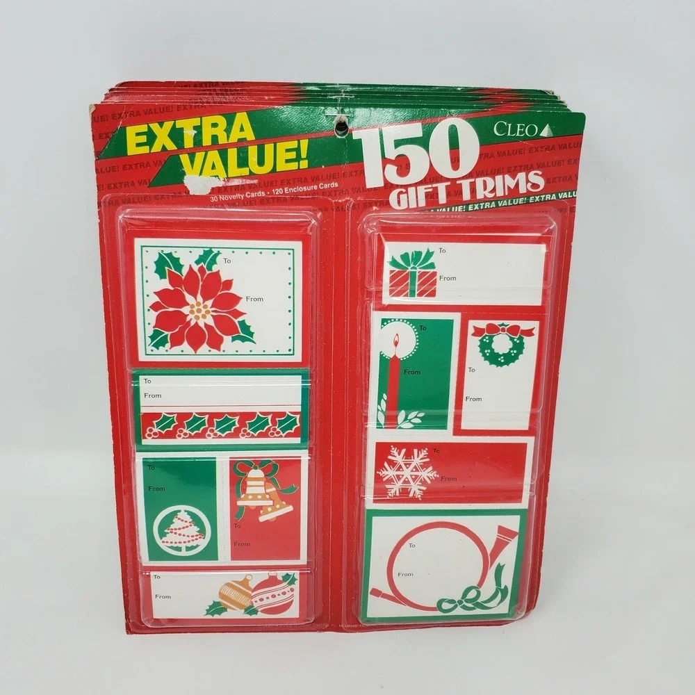 HUGE !Lot 100s Christmas Gift Tags vintage Nos New old Stock Cleo